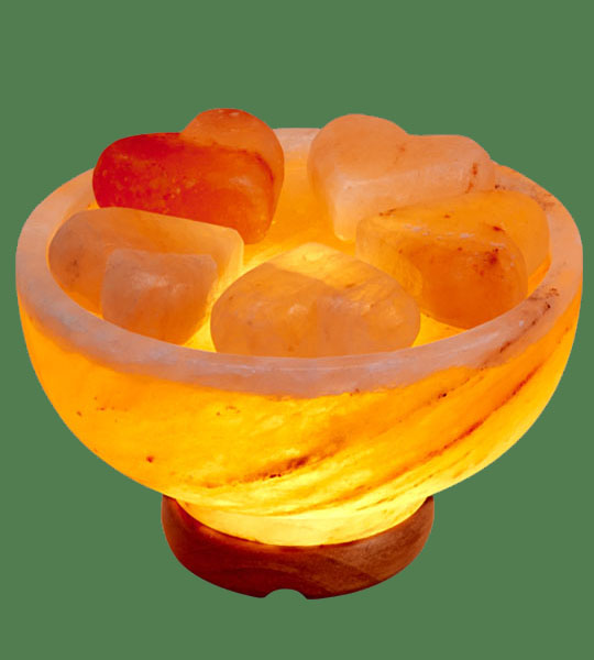 Himalayan Salt Massage Stone Warmer with 5 Heart stones